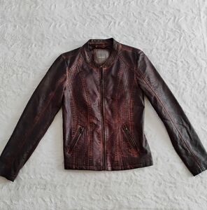 Maurices Faux Leather Distressed Jacket